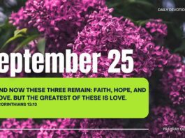 Embrace God’s Unconditional Love devotional September 25