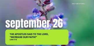 Rooted in Faith – Daily Devotional for September 26 Rooted in Faith daily Devotional for September 26