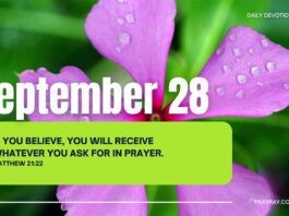 Unleash the Power of Prayer daily Devotional for September 28