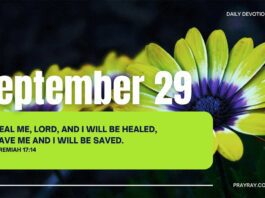 Healing Touch of God daily Devotional for September 29