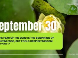 Walk in the Light of God's Wisdom devotional for September 30