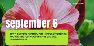 Trust in God’s Protection – Daily Devotional for September 6 Trust in God's Protection daily Devotional for September 6