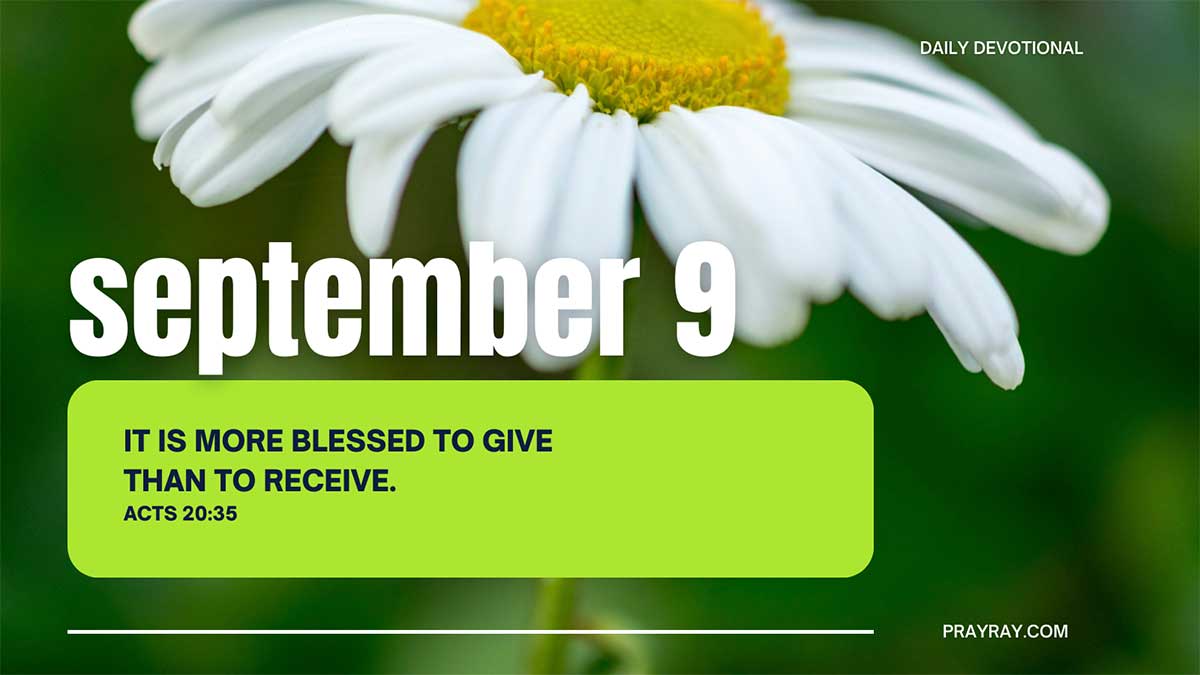 Find True Wealth in God's Blessings Devotional for September 9