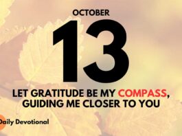 Celebrate God’s Goodness daily Devotional for October 13