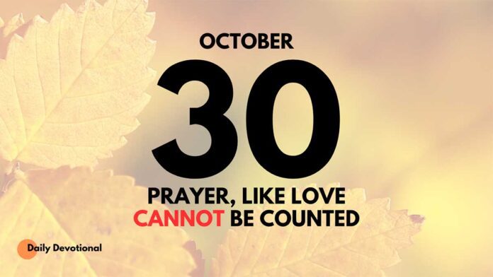 Be Constant in Prayer daily Devotional for October 30
