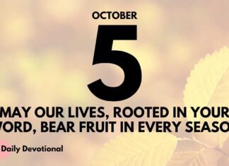 The Word of God is our Daily Bread – Devotional for October 5 The Word of God is our Daily Bread devotional for October 5