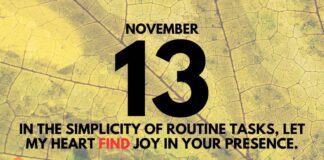 Daily Walk to Holiness – Devotional for November 13 Daily Walk to Holiness devotional for November 13