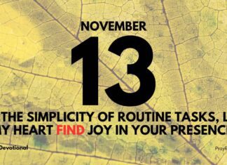 Daily Walk to Holiness – Devotional for November 13 Daily Walk to Holiness devotional for November 13