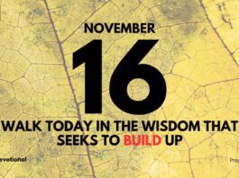 Grace and Truth daily Devotional for November 16
