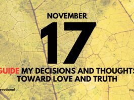 Choose Love in the Shadow of the End Times devotional November 17