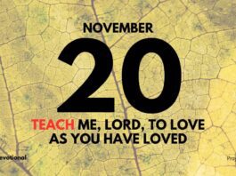 Abiding in Love daily Devotional for November 20
