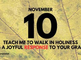 The Pursuit of Holiness daily Devotional for November 10