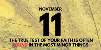 Faithfulness in the Small Things – Daily Devotional for November 11 Faithfulness in the Small Things daily Devotional for November 11