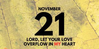 Walking in Faith and Love – Devotional for November 21 Walking in Faith and Love devotional