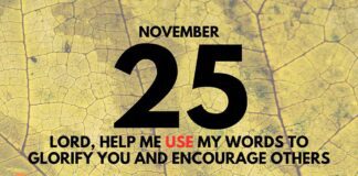 A Daily Dedication – Devotional for November 25 Daily Dedication devotional for November 25