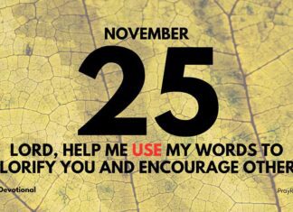 A Daily Dedication – Devotional for November 25 Daily Dedication devotional for November 25