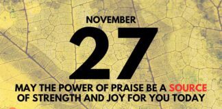 The Power of Praise – Daily Devotional for November 27 The Power of Praise daily Devotional for November 27