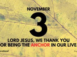 Anchored in Christ daily Devotional for November 3