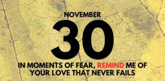 Trusting God’s Love – Devotional for November 30 Trusting God’s Love devotional for November 30