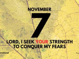 Conquering Fear with Faith daily Devotional for November 7