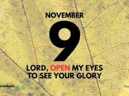 Radiance of God’s Glory devotional November 9