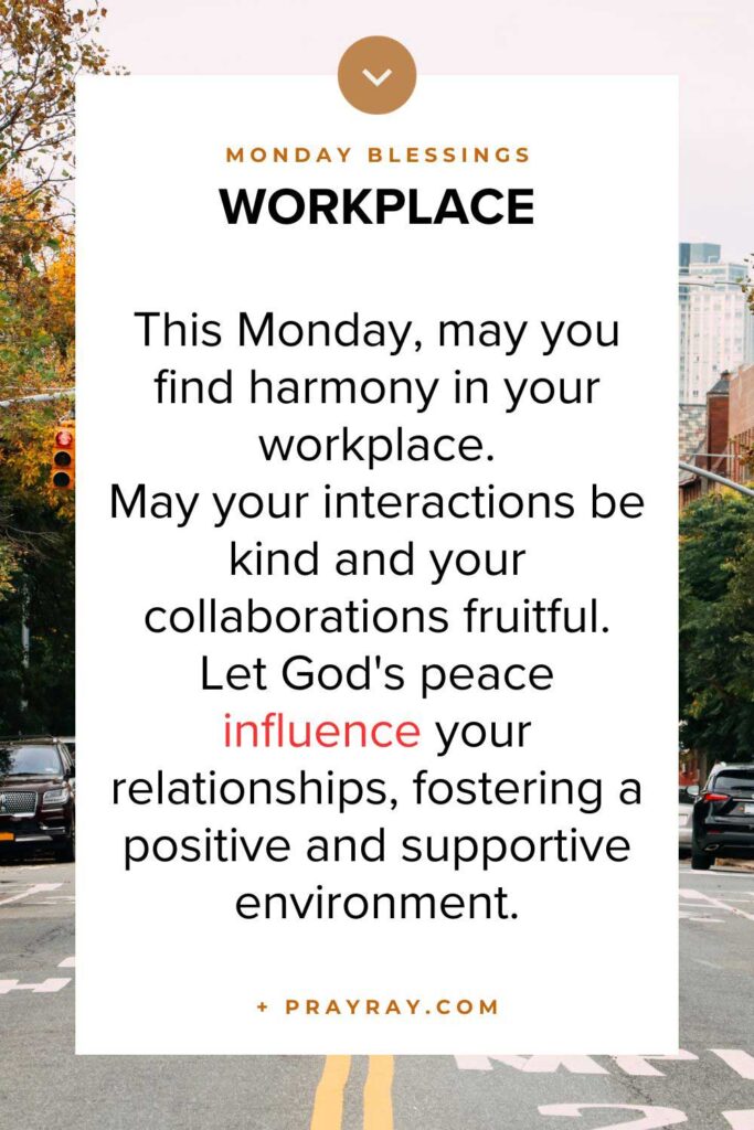 Workplace blessing