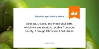 Simple Prayer Before a Meal simple prayer before a meal
