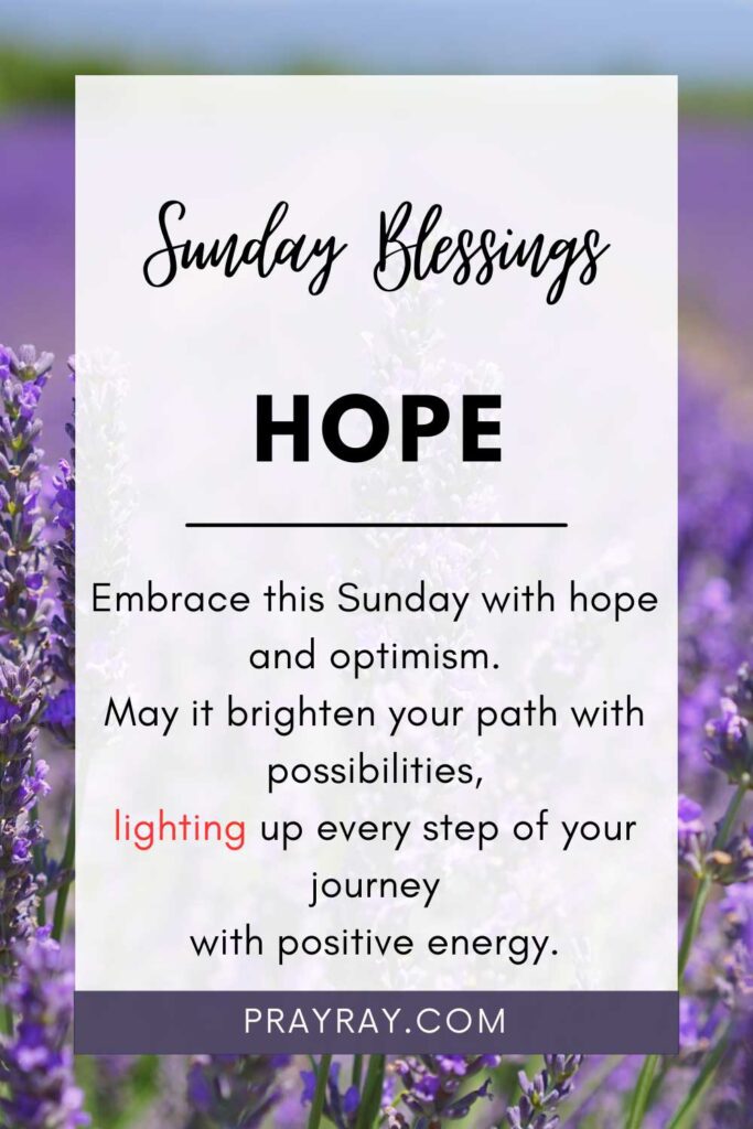 sunday blessings hope