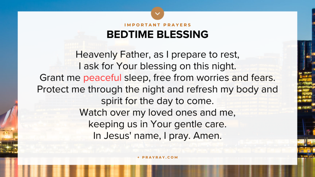 Bedtime blessing prayer