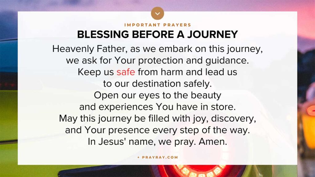 Blessing before a journey