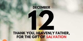 The Joy of Salvation – Daily Devotional for December 12 The Joy of Salvation daily Devotional for December 12