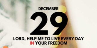 Freedom in God – Daily Devotional for December 29 Freedom in God daily Devotional for December 29