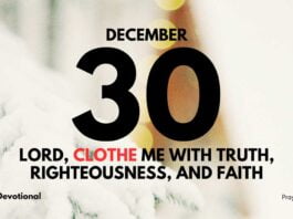 Armor of God daily Devotional for December 30