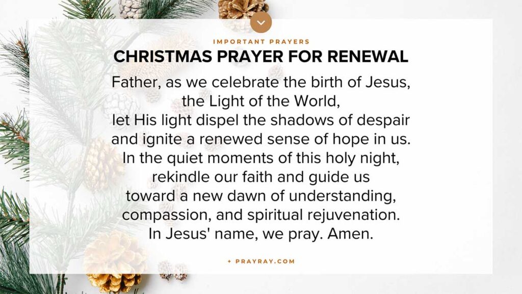 Christmas prayer for hope and renewal