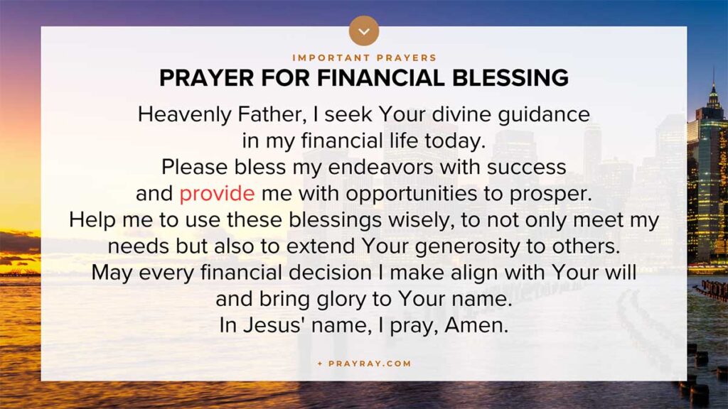 Prayer for financial blessing
