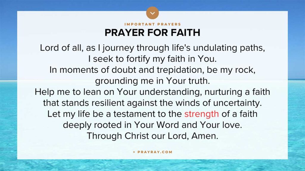 Short prayer for faith
