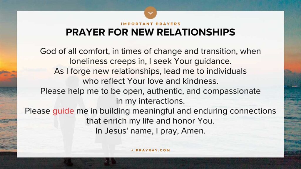 Prayer for new relationships