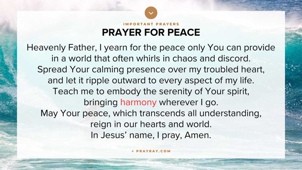 Short prayer for peace