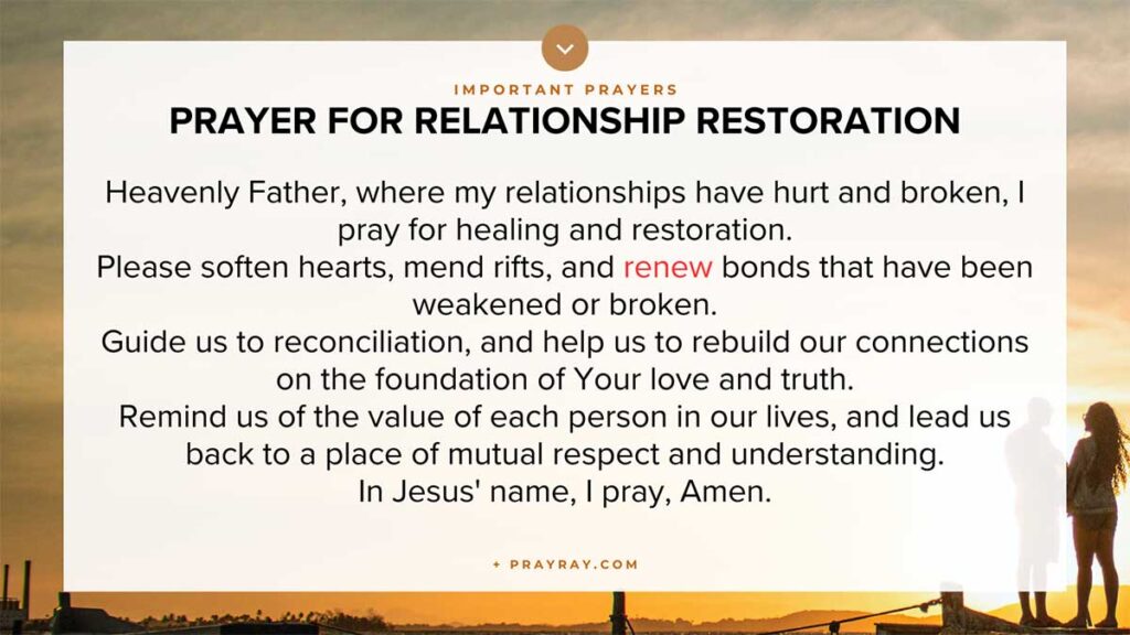 Prayer for relationship restoration