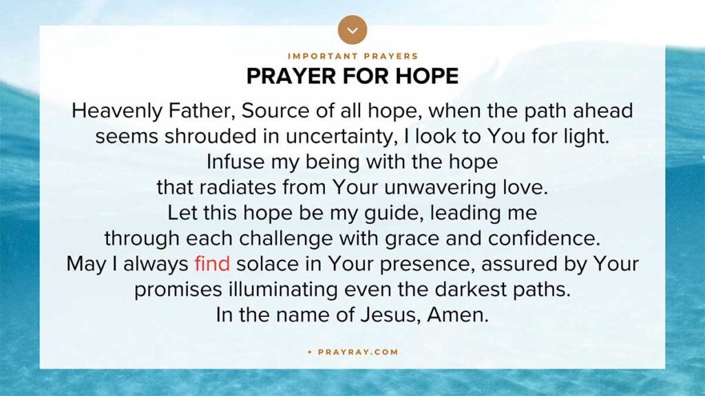 How to pray for hope