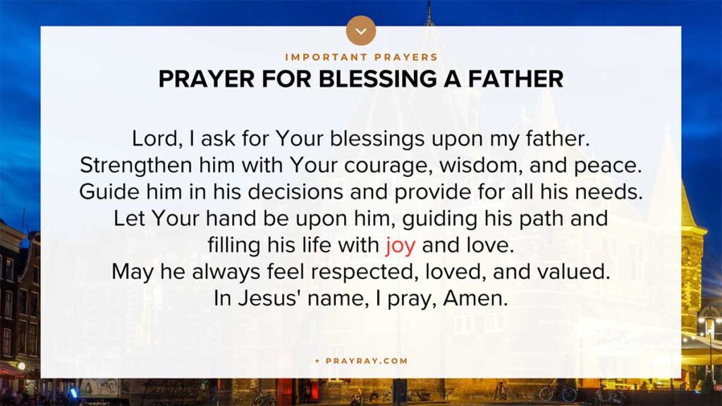 Prayer for blessing a father