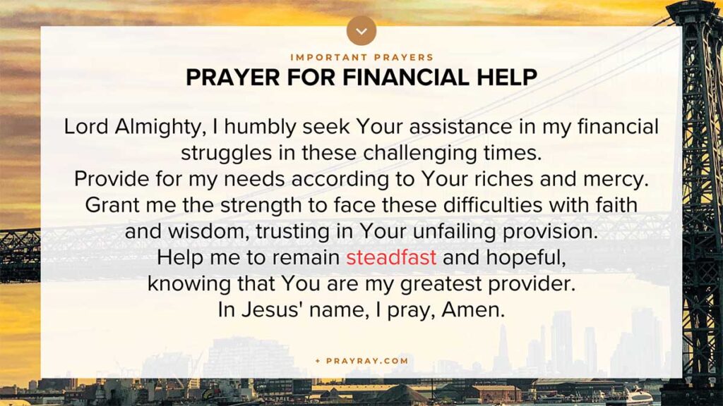 Prayer for financial help
