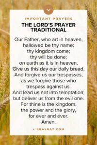 The Lord's prayer traditional