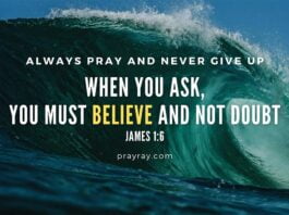 Always pray and never give up principle