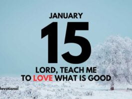 Servant of Righteousness daily Devotional for January 15