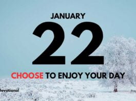 Enjoy Your Day daily Devotional for January 22