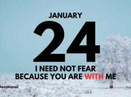 Don't Be Afraid daily Devotional for January 24