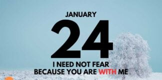 Don’t Be Afraid – Daily Devotional for January 24 Don't Be Afraid daily Devotional for January 24