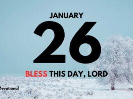 Morning Blessings daily Devotional for January 26