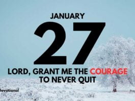 Never Quit daily Devotional for January 27